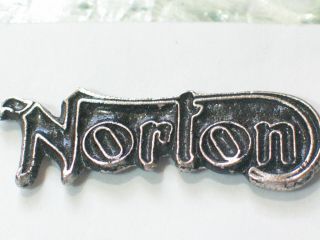 Vintage Norton Name Motorcycle Pin Badge