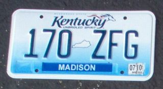 Kentucky 2010 " Unbridled Spirit " License Plate.  Great Shape.