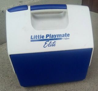 Vintage 1999 Little Playmate Elite By Igloo Cooler With Flip To Side Opening Top