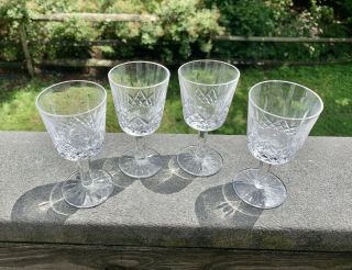 Vintage Set 4 Waterford Irish Crystal Lismore 5 1/4 " Port Wine Goblets