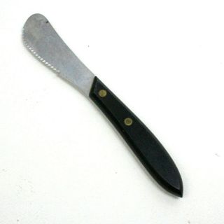 Vintage Robinson Knife Co Stainless Steel Usa Serrated Knife Spreader Bagel 8.  5 "