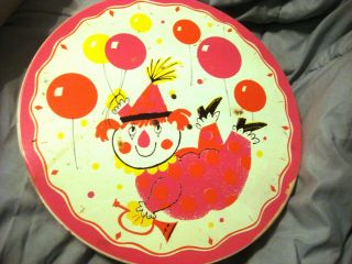 Vintage Clown Happy Birthday Musical Cake Turntable