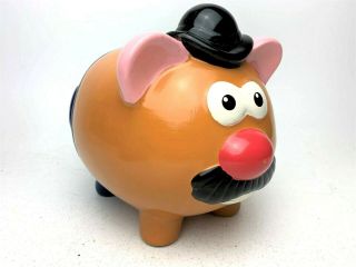 Vintage Ceramic Mr.  Potato Head Piggy Bank With Rubber Stopper