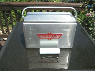 Vintage Western Field Cooler Ice Chest,  Partition Divider,  Drain Hose,  Euvc