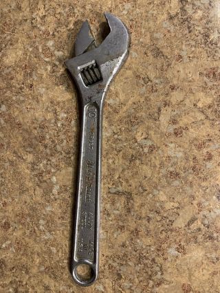 Vintage Blue - Point 10 " Adjustable Crescent Wrench Snap - On Tool Kenosha Wisconsin
