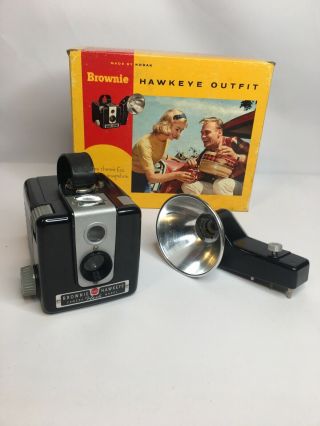 Vintage Kodak Brownie Hawkeye Outfit Camera No.  177 E Made In Usa