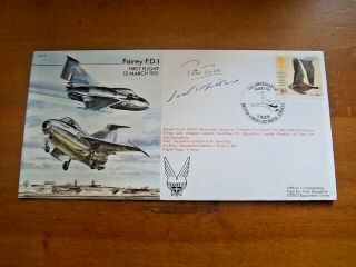 Eja13 Fairey F.  D.  1 1st Flight Double Signed Ltd Edition Cover - 337/500