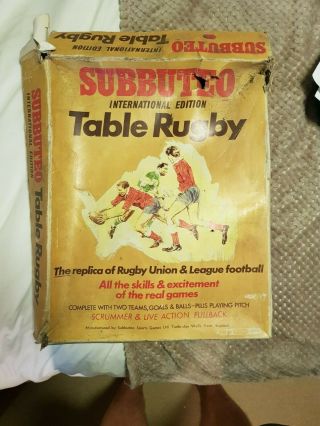 Vintage Subbuteo International Edition Table Rugby 1970s Incomplete Set
