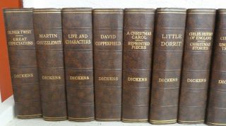 Vintage 15 Book Set Charles Dickens Novels Odhams Press Handsome Binding 2