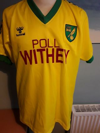 Norwich City Shirt 1984/85 Large Mens Vintage Shirt