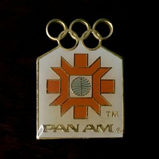 Pan American Airways 1984 Sarajevo Olympic Winter Games Xiv Pin Pan Am Airlines