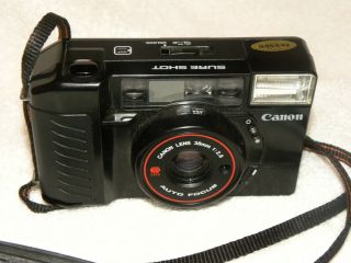 Vintage Canon Sure Shot Af Auto Focus 38mm 1:2.  8 Point & Shoot Camera