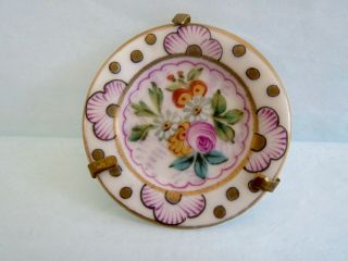 Vintage Limoges Miniature Plate With Stand France