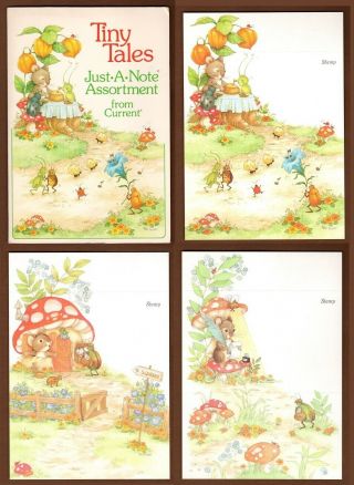 5 Vintage Current Tiny Tales Just - A - Notes 1980 Pam Peltier Code 1267 Note Cards
