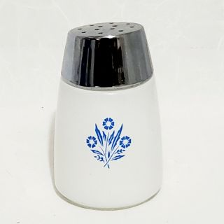 Blue Cornflower Single Salt Pepper Shaker Corningware Corelle Vintage Slope Lid