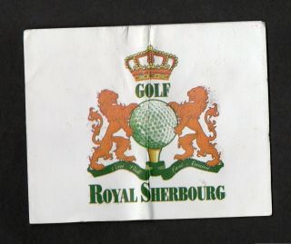 Vintage Scorecard Royal Sherbourg Golf Club Quebec City,  Quebec (charbourg ?)