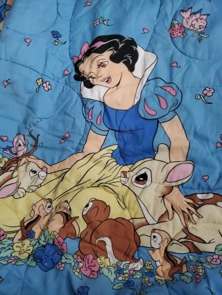 Vintage Disney Snow White And The Seven Dwarfs Twin Bed Comforter Reversible