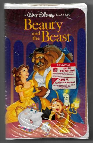 Disney Beauty And The Beast Black Diamond Vhs Vintage Rare