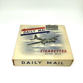 Vintage Daily Mail Extra Mild Canadian Cigarette Empty Hard Pack For Display