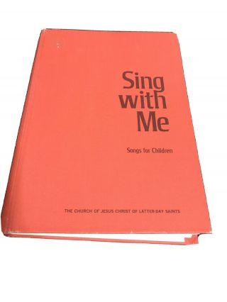 Vintage Sing With Me Songs For Children Lds Hymn Book Kids Hymnal Mormon Orange