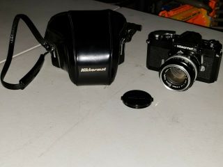 Vintage Nikon Nikkormat Black Ftn 35mm Camera W/50mm F1.  4 Nikkor Lens