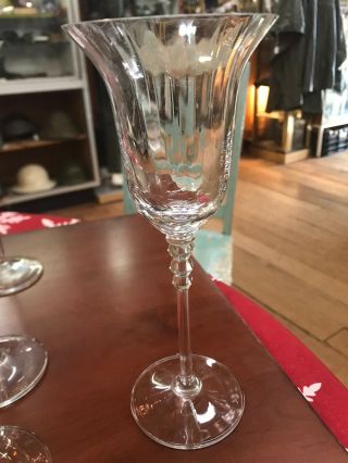 Vintage Crystal Glasses Champagne Flutes - Set Of 10 -,