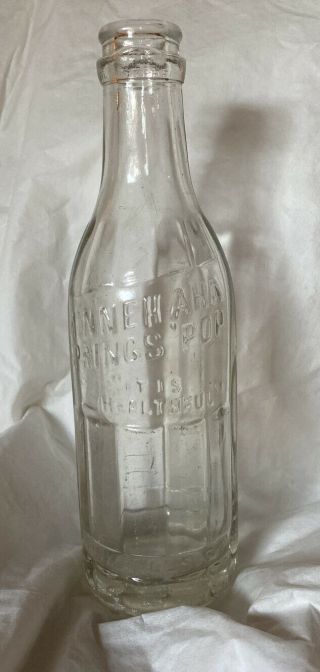 Vintage Embossed Minnehaha Springs Pop Bottle - Sioux Falls,  Sd - 6 1/2 Fl.  Oz.