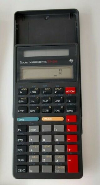 Vintage Texas Instruments Ti - 34 Scientific Calculator With Cover