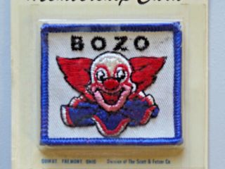 Vintage Larry Harmon ' s Official BOZO the Clown Emblem Patch and Membership Card 2