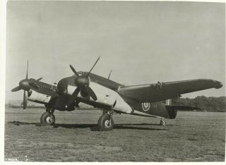 Very Fine Large Official Photograph Of A Beaufighter At Hucknall In 1943
