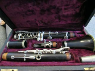 Vintage Wood Clarinet - Marked Dolnet Dlp Paris And Emperor - Vintage Case