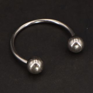 Vtg Stainless Steel - Ball Tip Screw Horseshoe Key Ring Keychain - 10g
