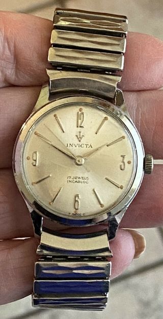 Vintage Invicta Swiss 17 Jewels Incabloc Mechanical Hand - Winding Men’s Watch