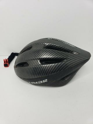 Vintage 90s Limar F104 Black Carbon Fiber Print Bicycle Helmet Size Med 52 - 56cm 3