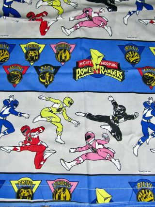 Vintage 1994 Mighty Morphin Power Rangers Twin Size Sheet Set - 4 Piece 2