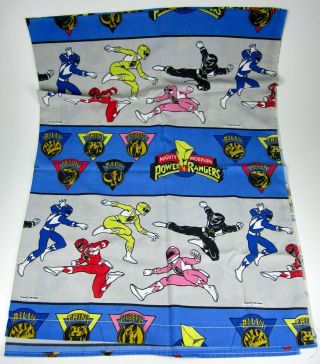 Vintage 1994 Mighty Morphin Power Rangers Twin Size Sheet Set - 4 Piece 3