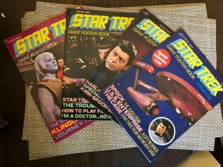 Vintage Star Trek Giant Poster Book Voyage One,  Two,  Three,  Four 1,  2,  3,  4