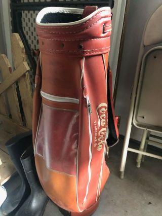 Vintage Ron Miller Pro Coca Cola Coke Golf Caddy Red Golfing Bag