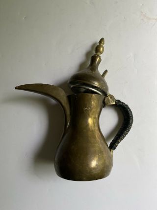 Vintage Al Saif Dallah Turkish/arabic Coffee/tea Pot Attached Lid