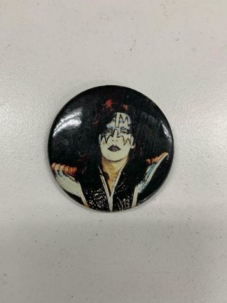 Kiss - Ace Frehley Vintage Pin Badge 1980s Rare