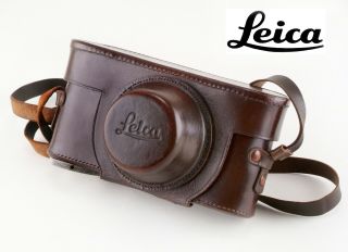 Leica Screw Mount Vintage Ever Ready Case With Long Strap In