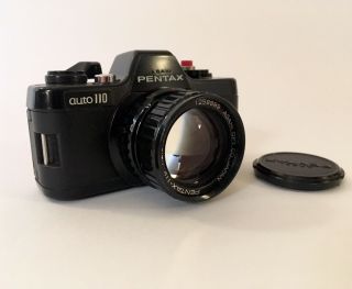 Pentax Auto 110 Slr Film Camera With 1:2:8 50mm Lens Vintage