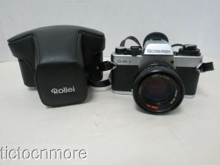 Vintage Rollei Rolleiflex Sl35 E Camera W/ Rollei - Hft Planar Lens 1.  8/50 & Case