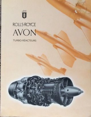 1953 Rolls - Royce Avon Jet Engine Brochure
