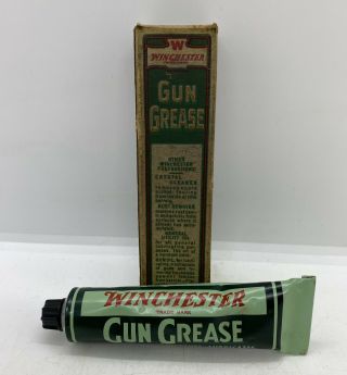 Old Hunting Collectible Vintage Winchester Repeating Arms Advertising Gun Grease