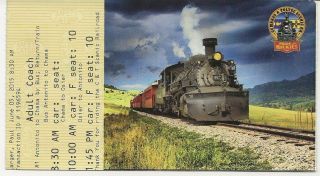 Colorful 2015 Ticket To Ride The Cumbres & Toltec Scenic Railroad