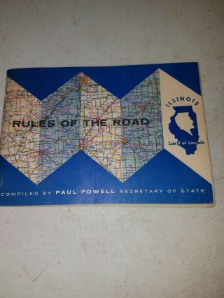 Vintage 1965 Illinois Rules Of The Road For Driving Test