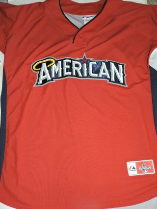 American League All Star 2010 Jersey Xl Majestic Authentic Sewn Vtg Cool Base