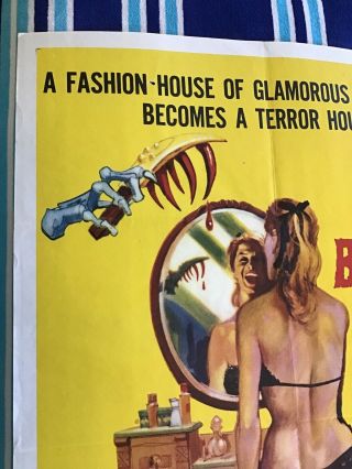 VINTAGE MOVIE POSTER THEATER BLOOD AND BLACK LACE HORROR MONSTER 1965 2