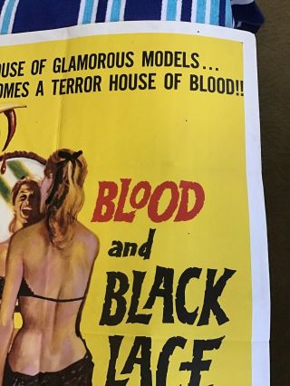VINTAGE MOVIE POSTER THEATER BLOOD AND BLACK LACE HORROR MONSTER 1965 3